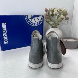 Birkenstock Bartlett Patent Leather Mid Top Shoes Gray 1005659 Women 6/EU 37 NWB